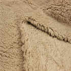 Comfortable Plain Cotton Sherpa Sheepskin Fabric 150gsm~400gsm