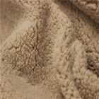 polyester fabric brown sherpa berber fleece