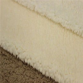 Commercial Suede Sherpa Fur Fabric Bonded With Sherpa 100% Polyester