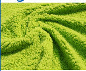 Professional Green Sherpa Suede Fabric By The Yard 75d/144f Yarn Count