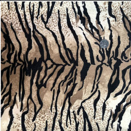 100% Polyester Printed Velboa Tiger Design Nature Print Fabric For Garment