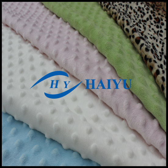 Wholesale Super Soft Minky Dot / Minky Plush /Minky Fleece Fabric For Baby Blanket