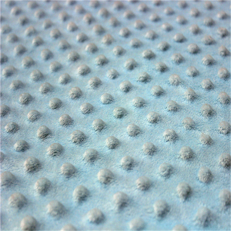 Warp Knitted Minky Dot Fabric By The Yard Customized Color For Garment