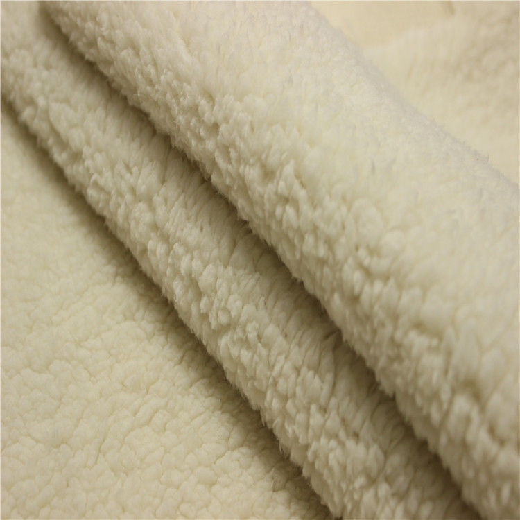 100% polyester sherpa fleece fabric