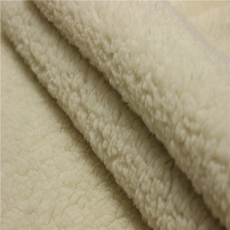 polyester fabric brown sherpa berber fleece