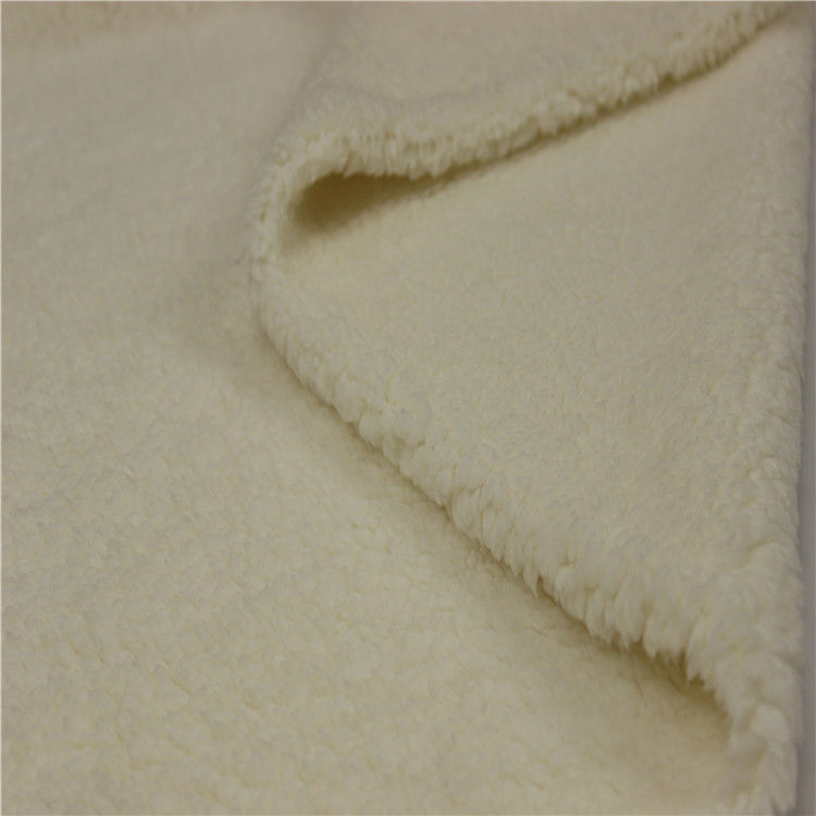 100% polyester sherpa fleece fabric for garment  180gsm~320gsm