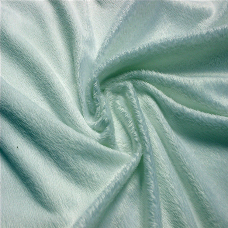 polyester velboa fabric tricot e/f velboa brushed short pile plush