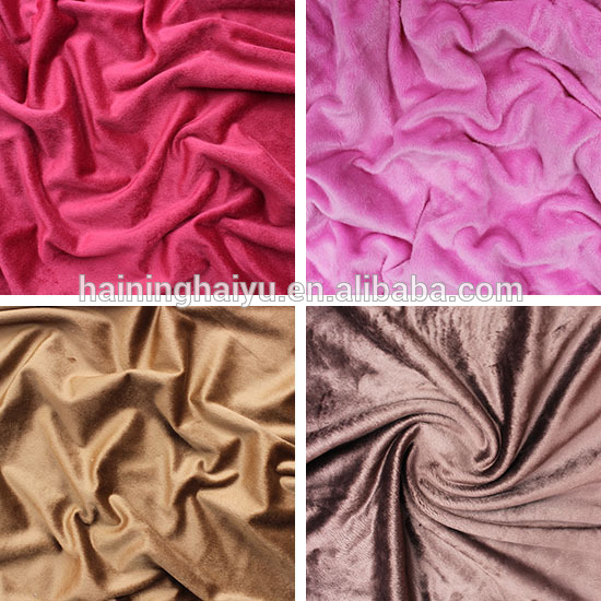 1mm soft velboa fabric/minky fabric plain plush velboa fabric